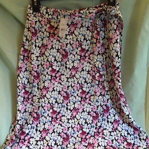 Wrap Skirt, Loft ,size 00P, multi colors